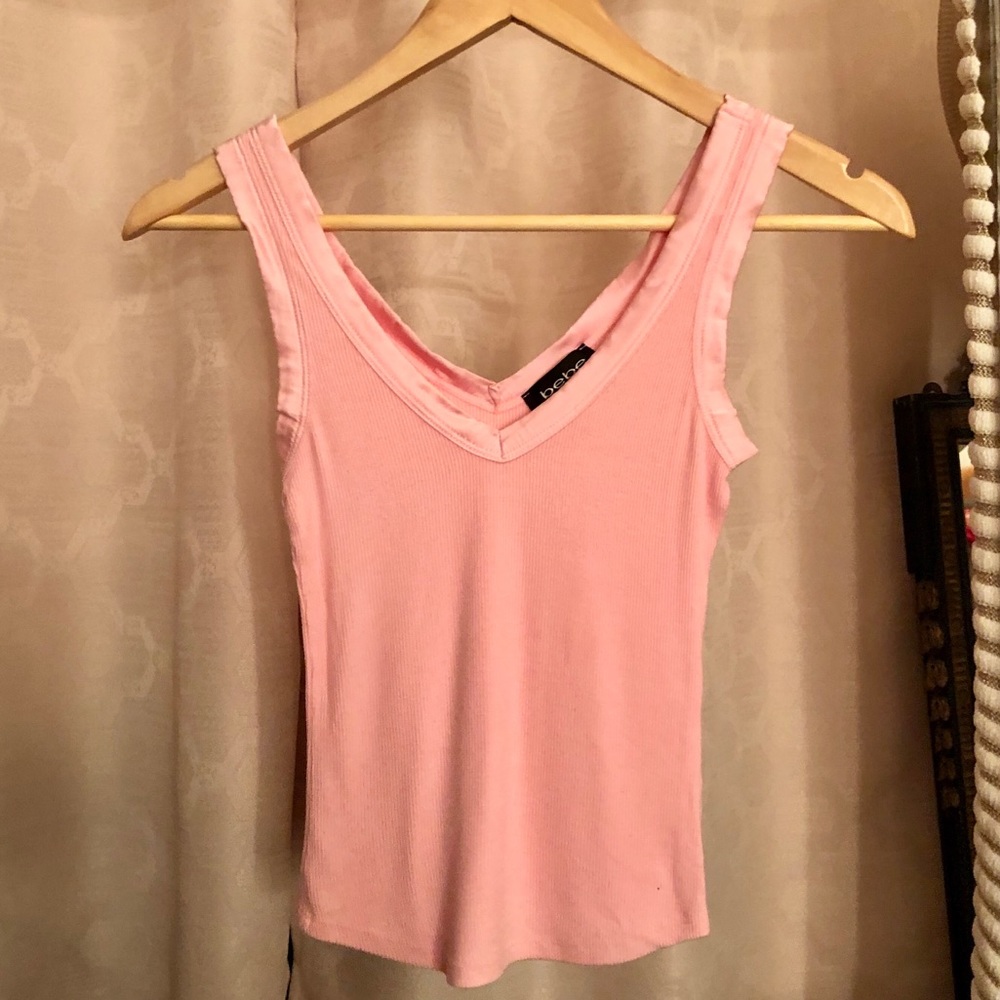 Bebe satin trim tank
